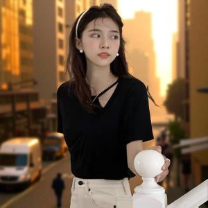 women's square neck short sleeve top